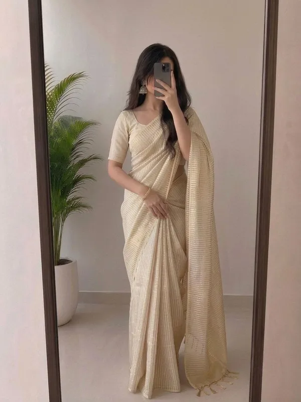 Ivory_Cream_Viscose_Silk_Saree_with_Silver_Zari_Stripes