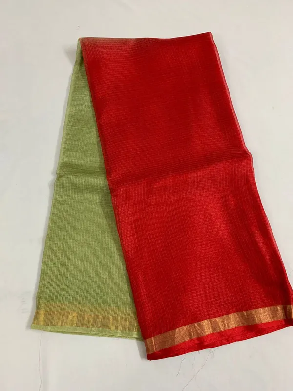Red_Green_Kota_Silk_Cotton_Saree