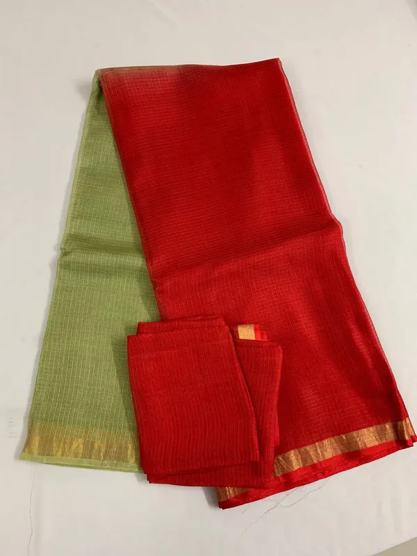 Red_Green_Kota_Silk_Cotton_Saree