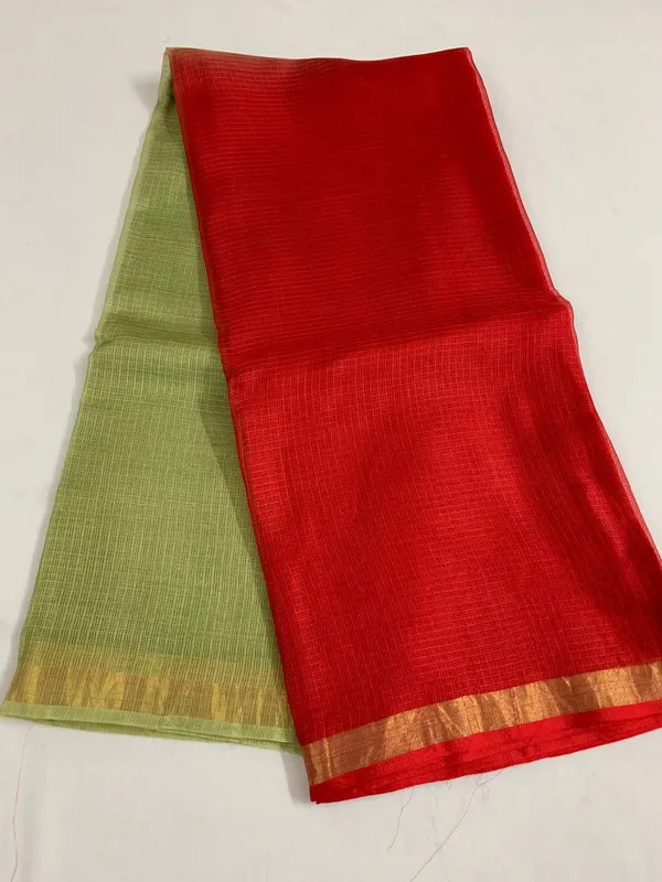 Red_Green_Kota_Silk_Cotton_Saree