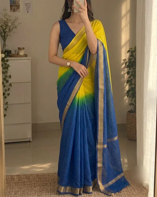 Kota_Silk_Cotton_Saree_–_Elegant_Yellow_&_Royal_Blue_Soft_Lightweight_Saree_with_Contrast_Blouse