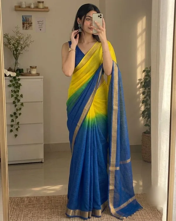 Kota_Silk_Cotton_Saree_–_Elegant_Yellow_&_Royal_Blue_Soft_Lightweight_Saree_with_Contrast_Blouse
