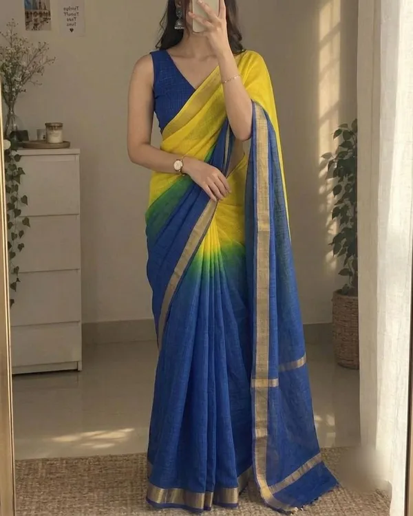 Kota_Silk_Cotton_Saree_–_Elegant_Yellow_&_Royal_Blue_Soft_Lightweight_Saree_with_Contrast_Blouse
