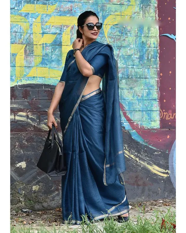 Prussian_Blue_Kota_Silk_Cotton_Saree