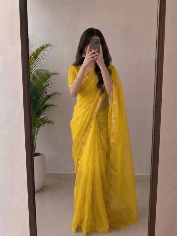 Vibrant_Sunshine_Yellow_Kota_Doria_Silk_Saree_with_Woven_Zari_Golden_Border