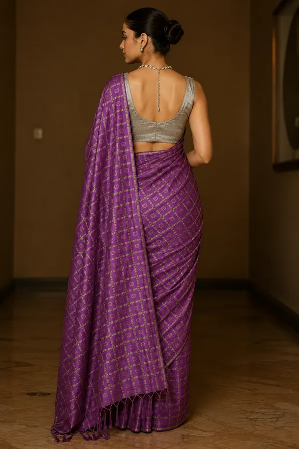 Purple_Khadi_Cotton_Saree_with_Blouse_Piece_For__Women