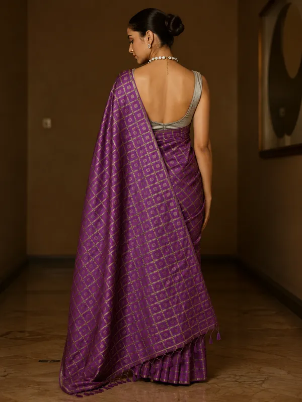 Purple_Khadi_Cotton_Saree_with_Blouse_Piece_For__Women