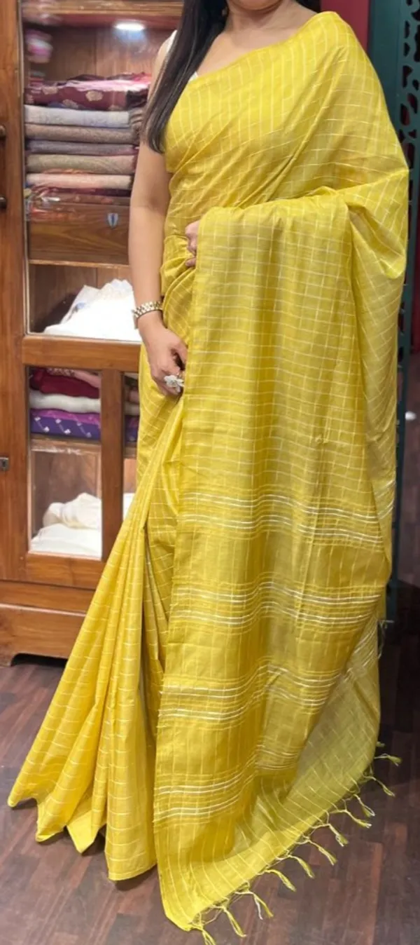 Yellow_Handloom_Silk_Saree