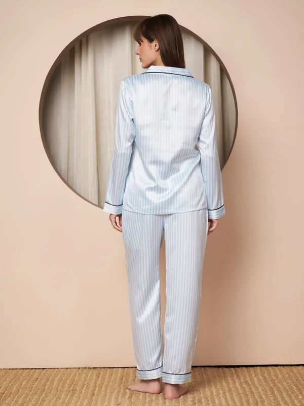 Fbella_Women�s_Striped_Satin_Night_Suit