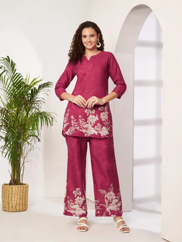 Fbella_Women_Red_&_Beige_Floral_Printed_Cotton_Co-Ord_Set