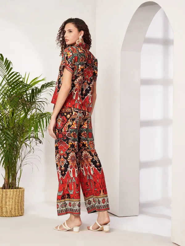 Fbella_Women_Red_&_Black_Ethnic_Printed_Crepe_Co-Ord_Set