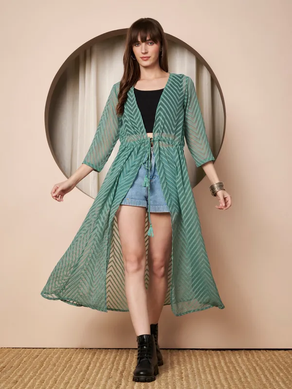 Fbella_Women�s_Sea_Green_Georgette_Maxi_Shrug_�_Abstract_Chevron_Pattern_with_Waist_Tie-Up