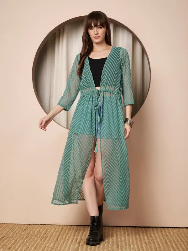 Fbella_Women�s_Sea_Green_Georgette_Maxi_Shrug_�_Abstract_Chevron_Pattern_with_Waist_Tie-Up