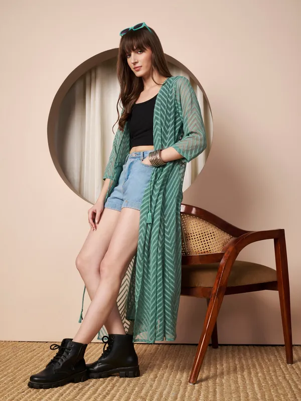 Fbella_Women�s_Sea_Green_Georgette_Maxi_Shrug_�_Abstract_Chevron_Pattern_with_Waist_Tie-Up