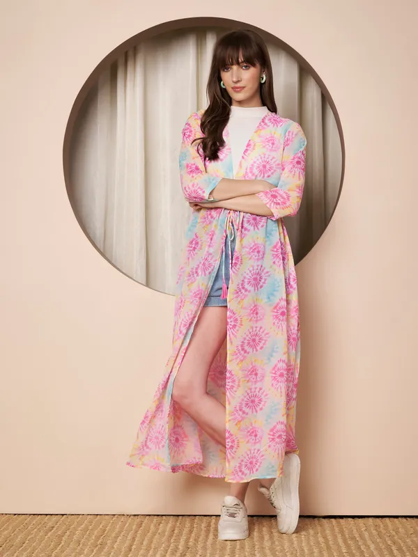 Fbella_Women�s_Multi-Color_Tie-Dye_Georgette_Maxi_Shrug