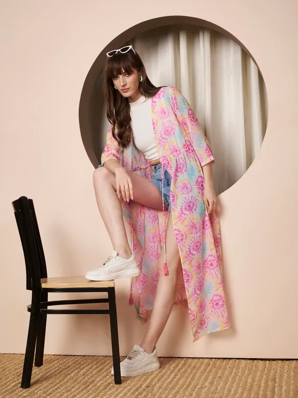 Fbella_Women�s_Multi-Color_Tie-Dye_Georgette_Maxi_Shrug