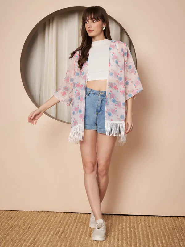 Fbella_Women�s_Floral_Print_Sheer_Shrug