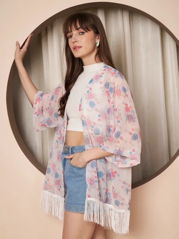 Fbella_Women�s_Floral_Print_Sheer_Shrug