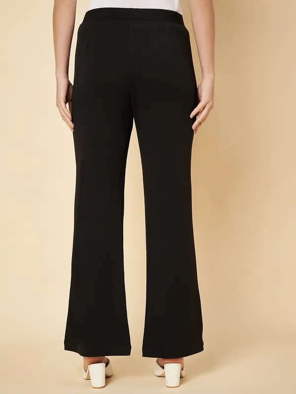 Fbella_Women_Black_Bell_Bottom_Trouser