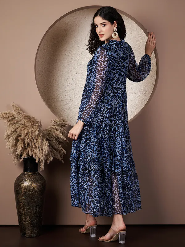 Fbella_Women_Blue_Floral_Printed_Chiffon_Midi_Dress