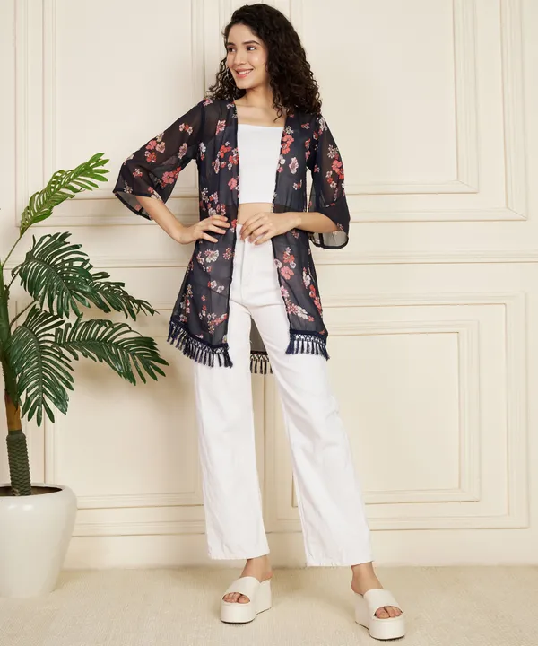 Fbella_Women_Chiffon_Floral_Printed_Short_Shrug