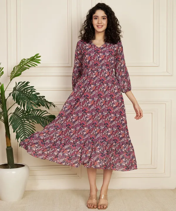 Fbella_Women_Chiffon_Paisley_Print_Maxi_Dress