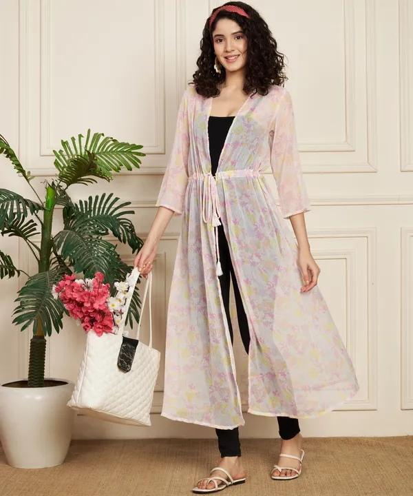 Fbella_Women_Chiffon_Printed_Long_Shrug