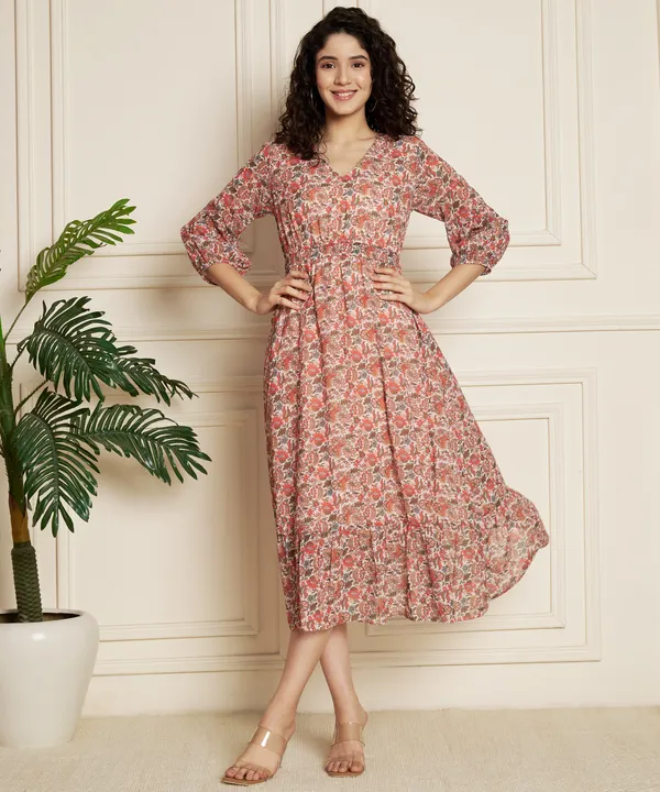 Fbella_Women_Chiffon_Tiered_Printed_Maxi_Dress