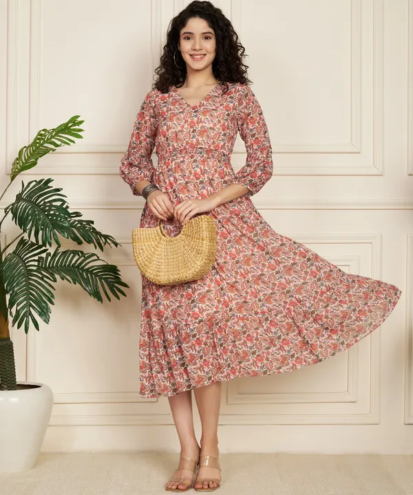 Fbella_Women_Chiffon_Tiered_Printed_Maxi_Dress