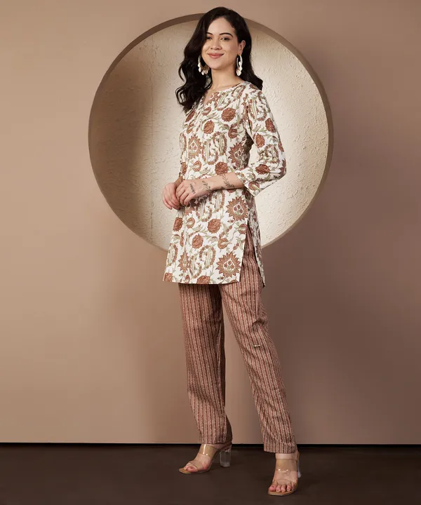 Fbella_Women_Floral_Cotton_Cord_Set