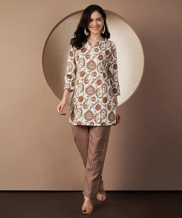 Fbella_Women_Floral_Cotton_Cord_Set
