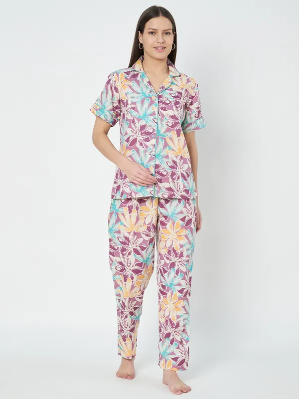Fbella_Women_Floral_Night_Suit