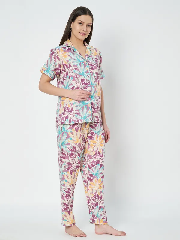 Fbella_Women_Floral_Night_Suit
