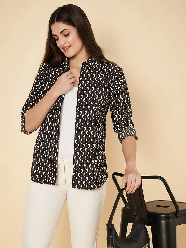 Fbella_Women_Geometric_Print_Shirt