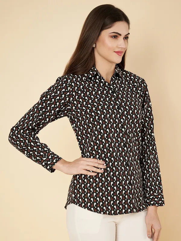 Fbella_Women_Geometric_Print_Shirt