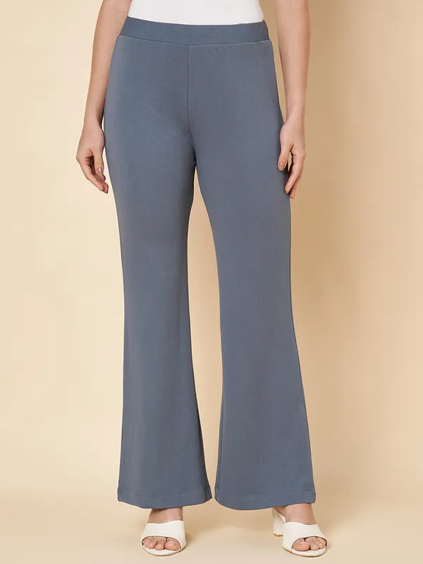 Fbella_Women_Grey_Bell_Bottom_Trouser