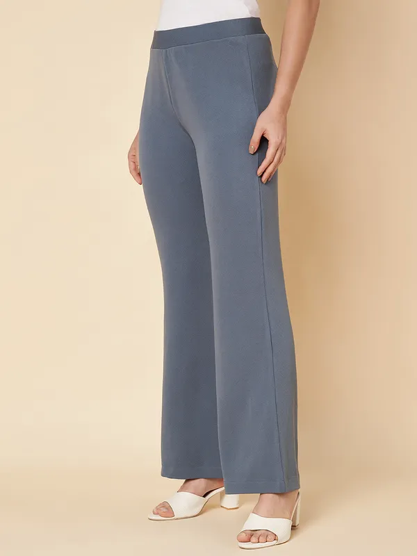 Fbella_Women_Grey_Bell_Bottom_Trouser