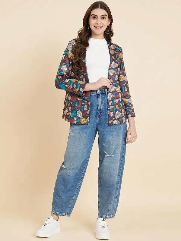 Fbella_Women_Knitted_Printed_Open_Front_Jacket_Shrug