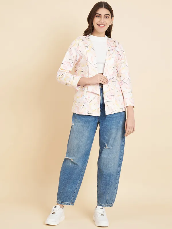 Fbella_Women_Knitted_Printed_Open_Front_Jacket_Shrug
