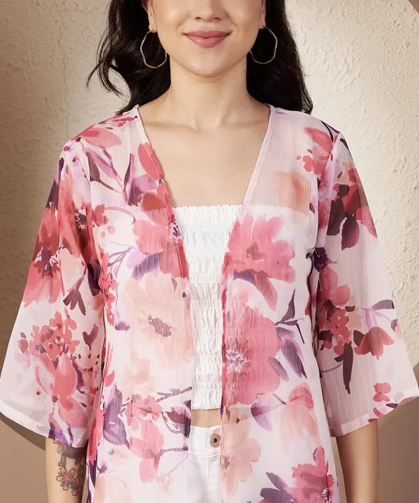 Fbella_Women_Pink_Bloom_Tassel_Chiffon_Shrug