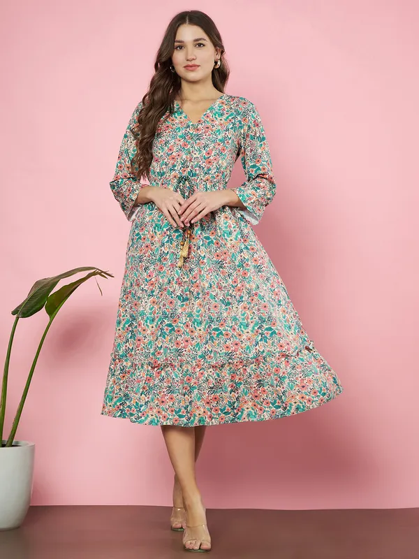 Fbella_Women_Printed_Ethnic_Midi_Dress