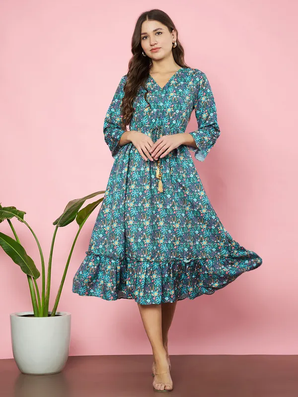 Fbella_Women_Printed_Ethnic_Midi_Dress
