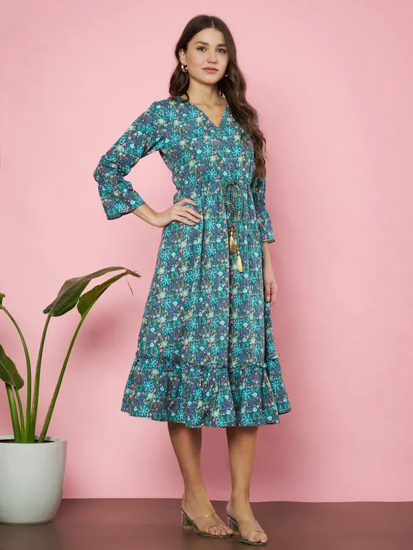 Fbella_Women_Printed_Ethnic_Midi_Dress