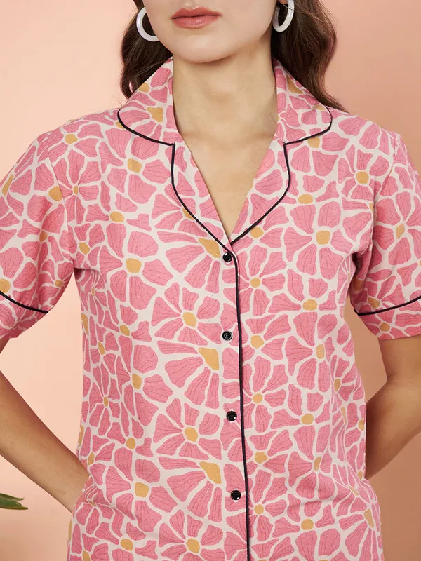 Fbella_Women_Pure_Cotton_Floral_Printed_Night_Suit