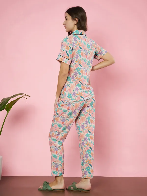 Fbella_Women_Pure_Cotton_Floral_Printed_Night_Suit