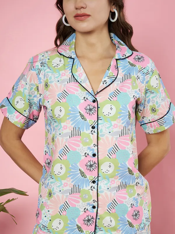 Fbella_Women_Pure_Cotton_Floral_Printed_Night_Suit