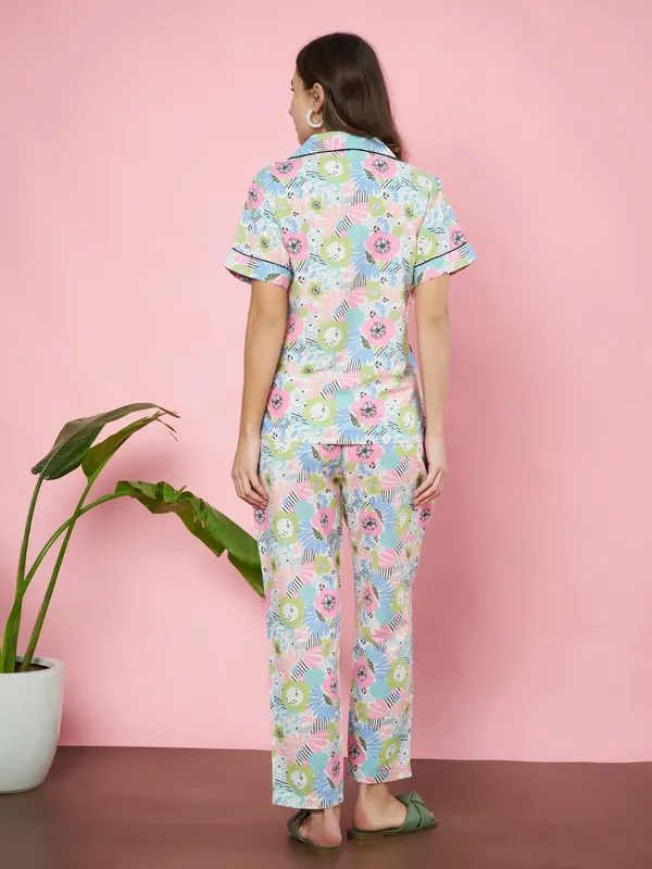 Fbella_Women_Pure_Cotton_Floral_Printed_Night_Suit