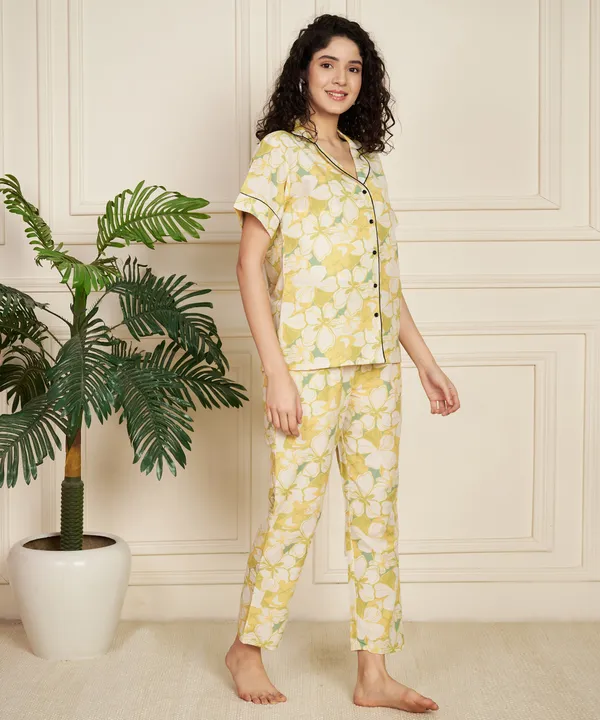 Fbella_Women_Pure_Cotton_Summer_Printed_Night_Suit_