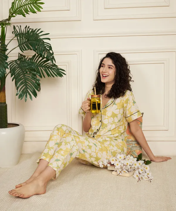 Fbella_Women_Pure_Cotton_Summer_Printed_Night_Suit_