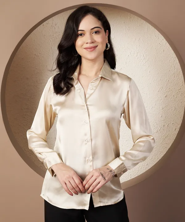 Fbella_Women_Satin_Shirt